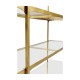 Églomisé & Gilded Iron Six-Tier Étagère