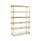 Églomisé & Gilded Iron Six-Tier Étagère