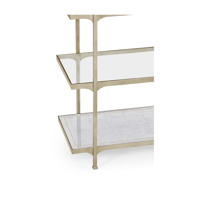 Églomisé & Silver Iron Six-Tier Étagère