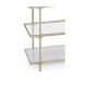 Églomisé & Silver Iron Six-Tier Étagère