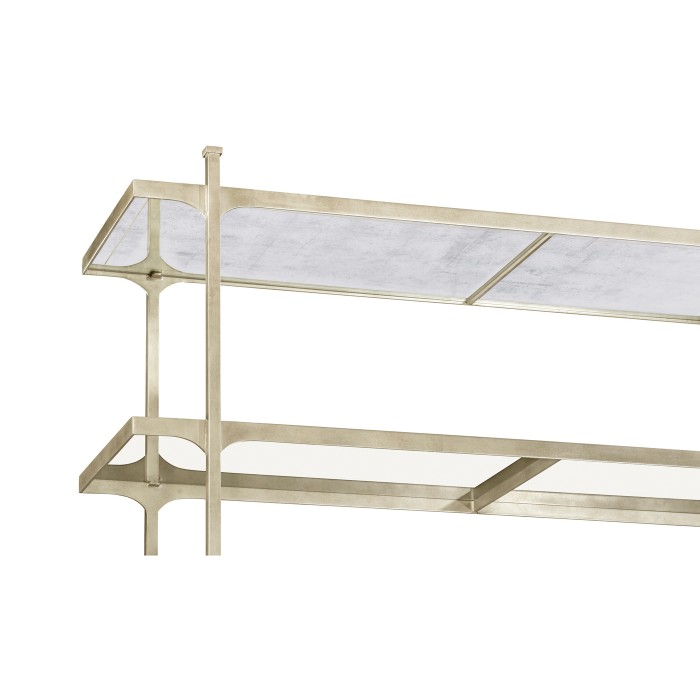 Églomisé & Silver Iron Six-Tier Étagère
