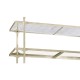 Églomisé & Silver Iron Six-Tier Étagère