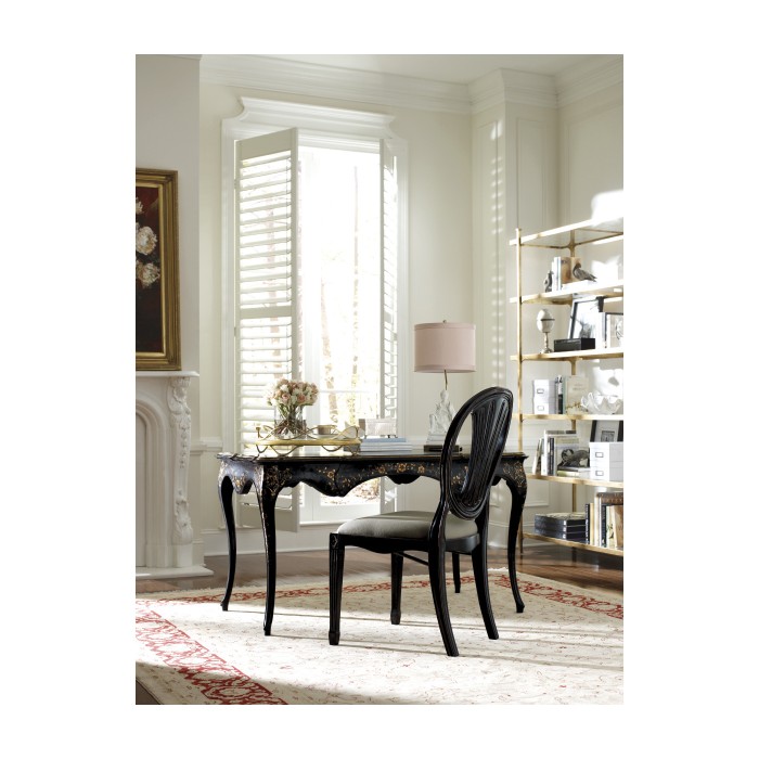 Églomisé & Silver Iron Six-Tier Étagère