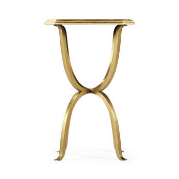 Églomisé & Gilded Iron Octagonal Side Table