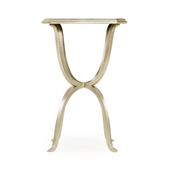 Églomisé & Silver Iron Octagonal Side Table