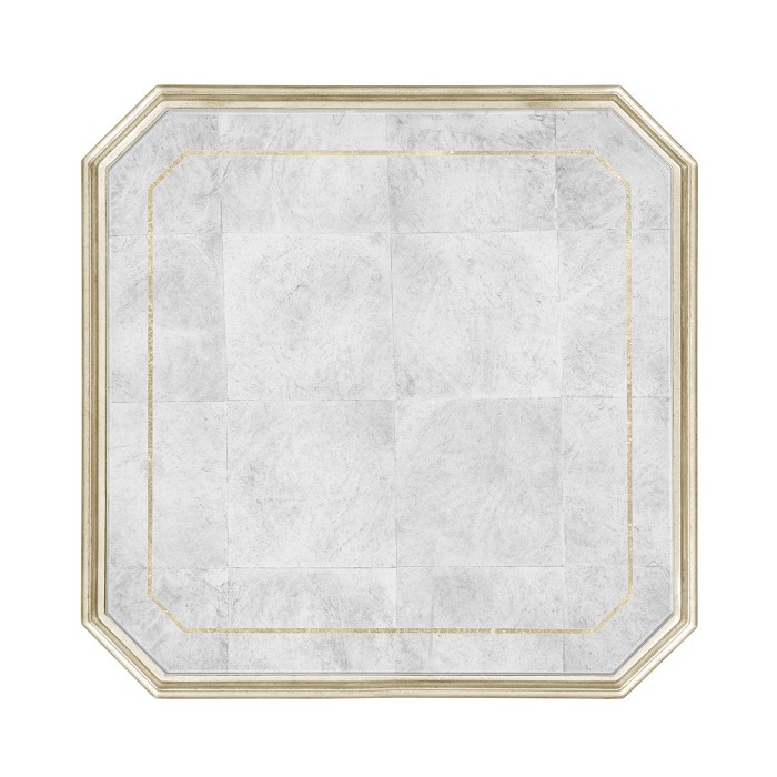 Églomisé & Silver Iron Octagonal Side Table