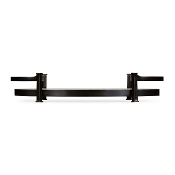 Églomisé & Bronze Iron Oval Tray