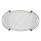 Églomisé & Bronze Iron Oval Tray