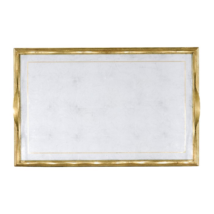 Églomisé & Gilded Iron Rectangular Tray