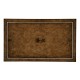 Rustic Burl Oak Hammered Iron Rectangle Coffee Table