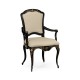 Black & Gilded Floral Arm Chair