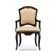 Black & Gilded Floral Arm Chair