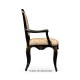 Black & Gilded Floral Arm Chair