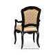 Black & Gilded Floral Arm Chair