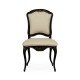 Black & Gilded Floral Side Chair