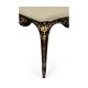 Black & Gilded Floral Side Chair