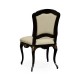 Black & Gilded Floral Side Chair