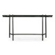 Bronze Kidney Desk with Glass Top
