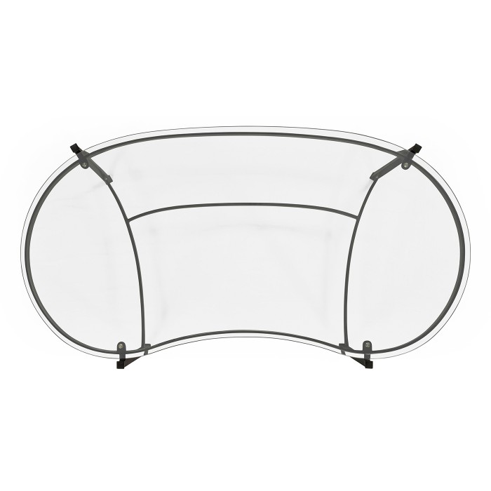 Bronze Kidney Desk with Glass Top