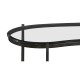 Bronze Kidney Desk with Glass Top