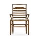 Dark Oak Ladder Back Country Arm Chair