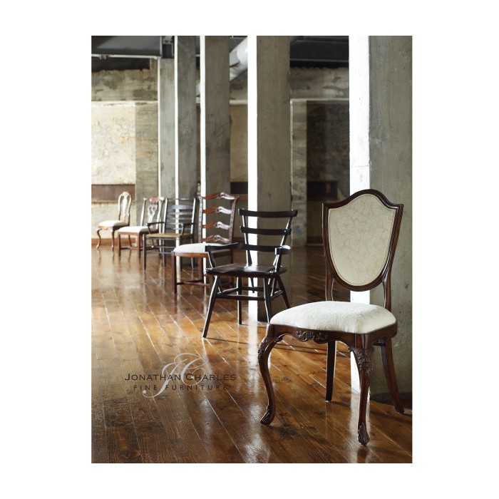 Dark Oak Ladder Back Country Side Chair