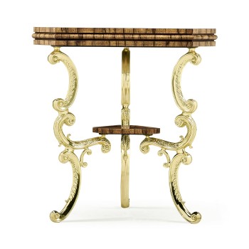 Argentinian Walnut Triangular Topped Side Table