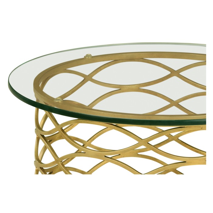 Interlaced Gilded & Glass Side Table