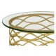 Interlaced Gilded & Glass Side Table
