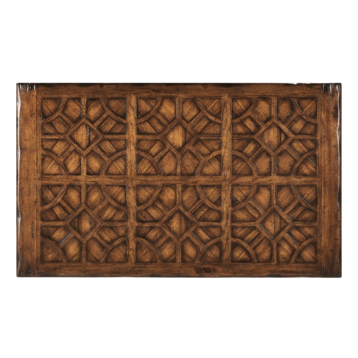 Argentinian Walnut Parquetry & Iron Coffee Table