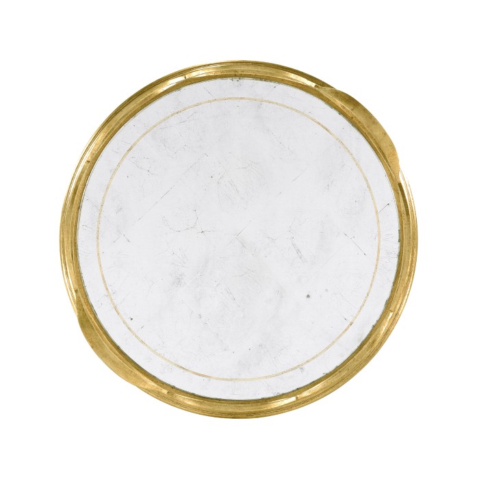 Églomisé & Gilded Circular Tray