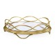 Églomisé & Gilded Circular Tray