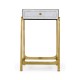 Églomisé & Gilded Iron Box Top Side Table