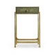 Green Faux Shagreen Gilded Side Table