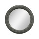 Anthracite Faux Shagreen Circular Mirror