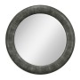 Anthracite Faux Shagreen Circular Mirror