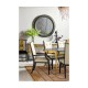 Anthracite Faux Shagreen Circular Mirror