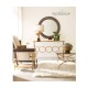 Anthracite Faux Shagreen Circular Mirror