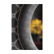 Anthracite Faux Shagreen Circular Mirror
