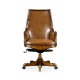 Edwardian High Backed Walnut Office Chair