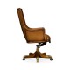 Edwardian High Backed Walnut Office Chair