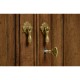 Walnut queen Anne style corner cabinet