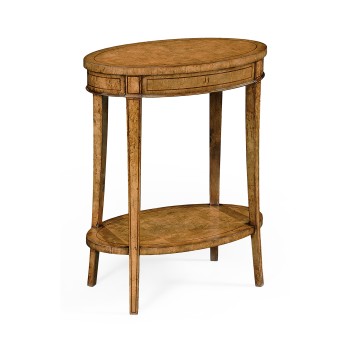 Masur birch oval lamp table