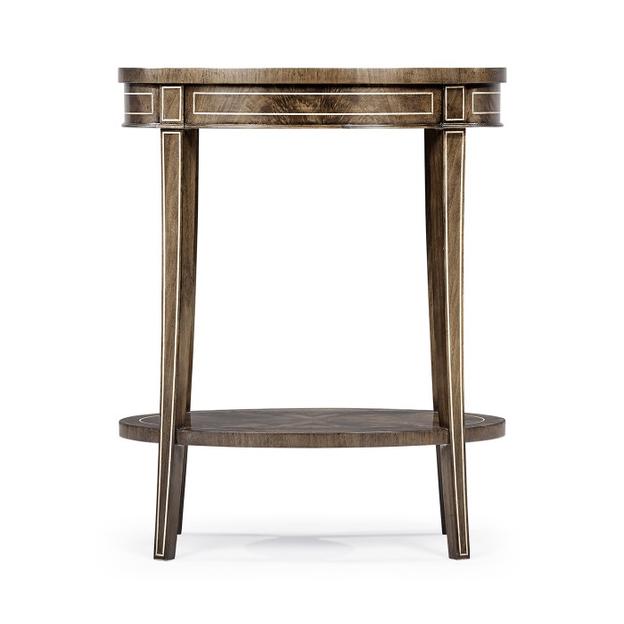 Oval Bleached Mahogany Lamp Table
