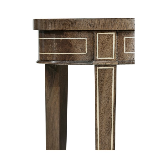 Oval Bleached Mahogany Lamp Table