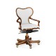 Double Lobed Shaped Mahogany Office Chair