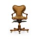 Double Lobed Shaped Mahogany Office Chair