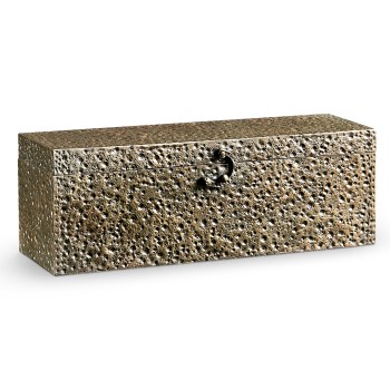 Rectangular Hand Hammered Brass Box