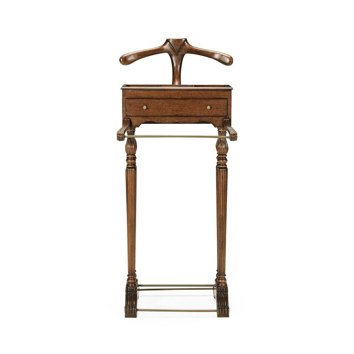 Regency Style Walnut Valet Stand with Stud Box