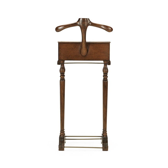Regency Style Walnut Valet Stand with Stud Box